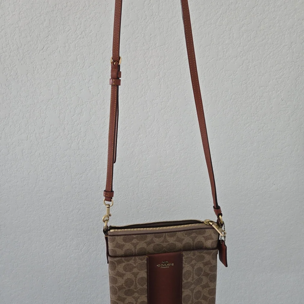 Coach EUC Kitt Signature Jacquard Crossbody Bag - Picture 9 of 16